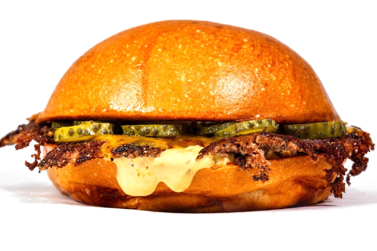 Classic — the winter burger with pickles, American cheddar and house sauce