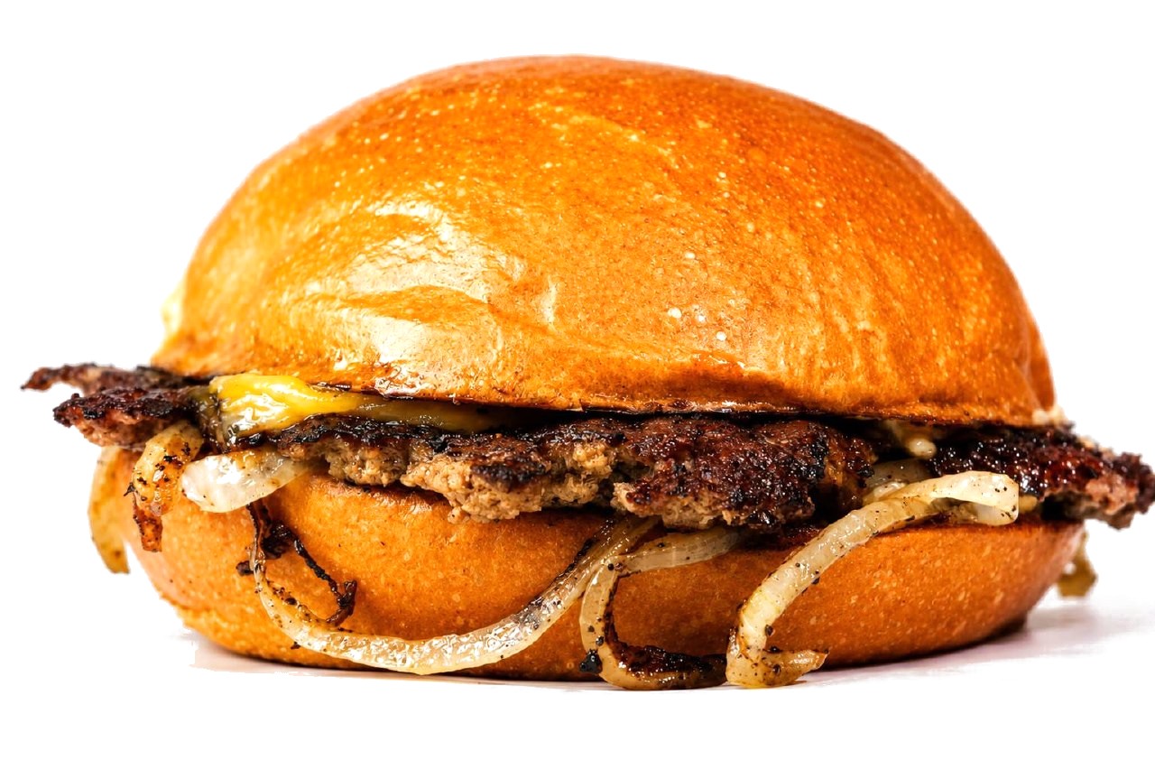 Oklahoma — the autumn burger with caramelized onions and American cheddar